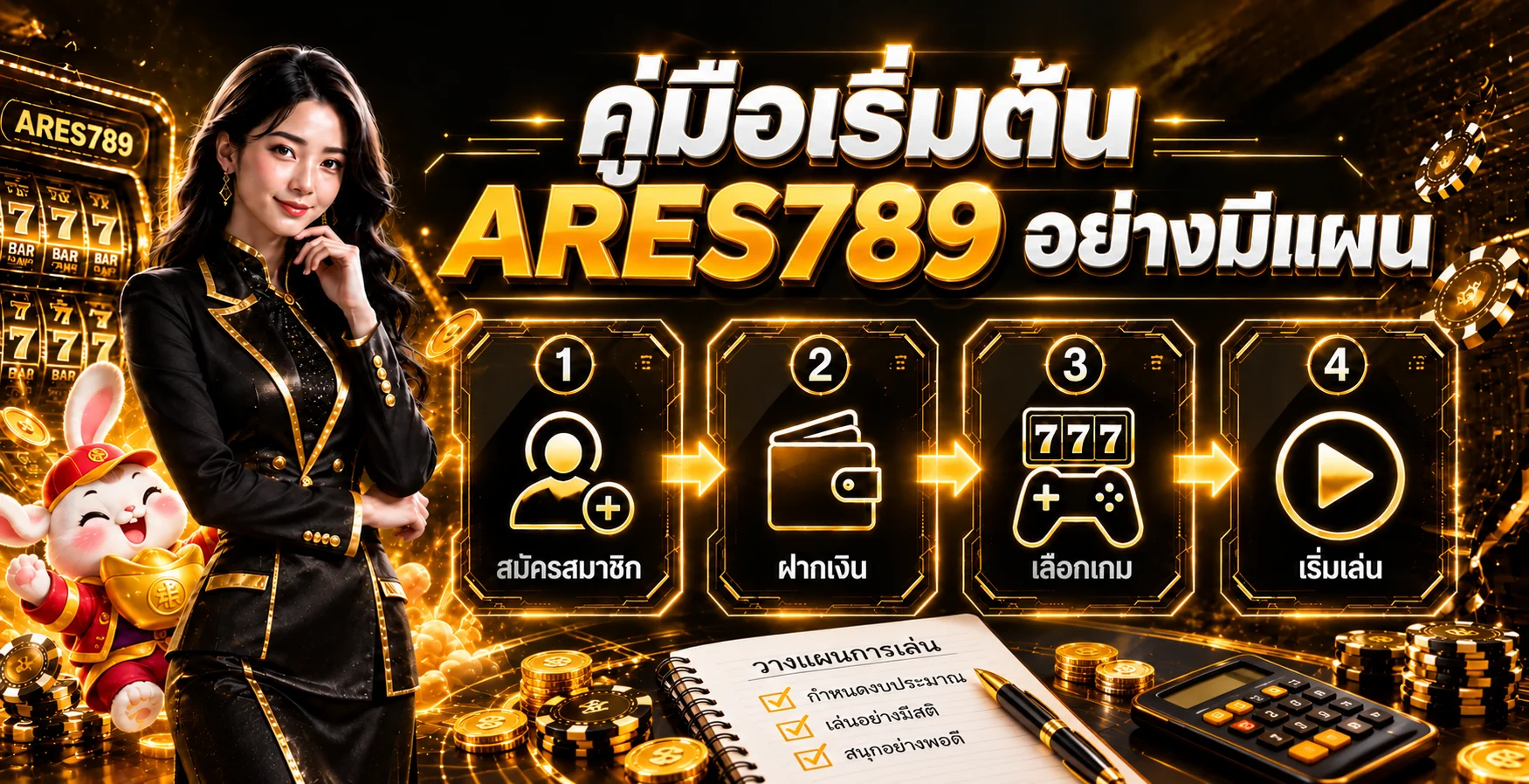 ARES789 คู่มือเริ่มต้น ตั้งงบ ทดลองเกม ใช้งานปลอดภัย